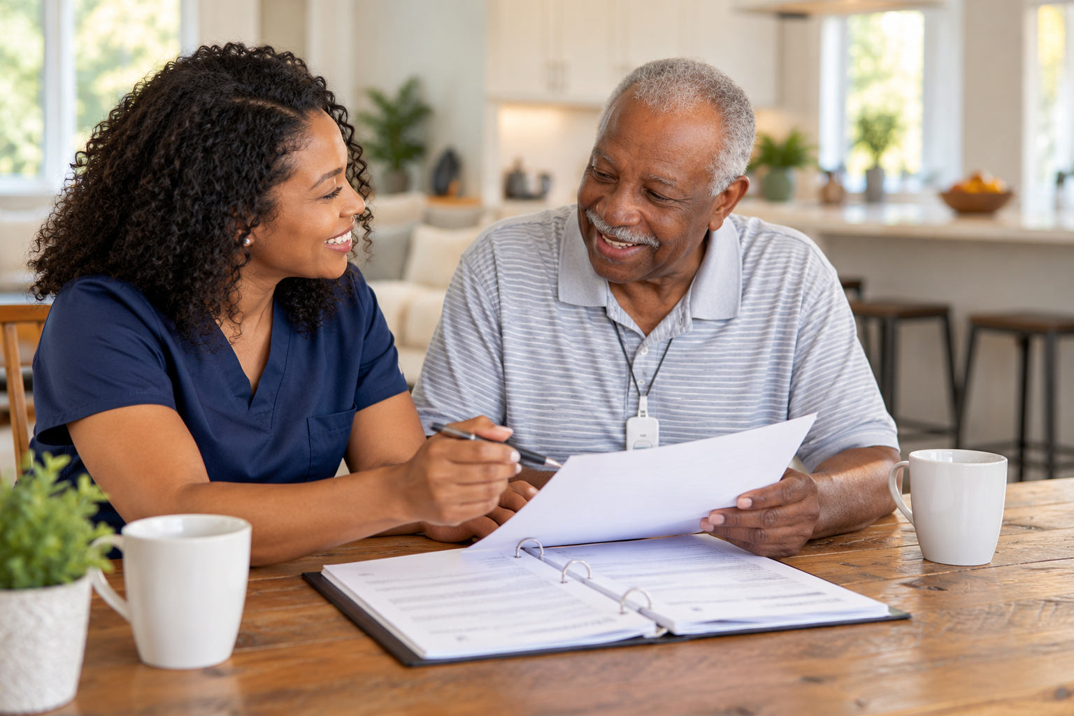 Caring Consultation Over Paperwork